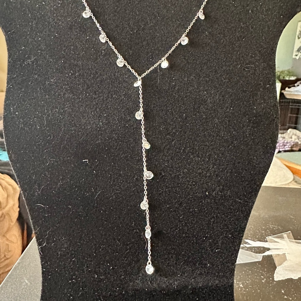 Park Lane Elegant RAYNE Silver Drop Necklace